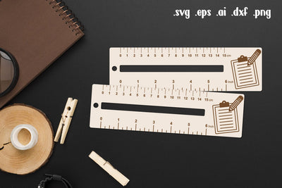 School Wooden Liner Readers Guide Ruler SVG zafrans studio 