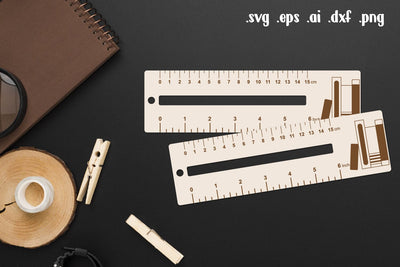 School Wooden Liner Readers Guide Ruler SVG zafrans studio 