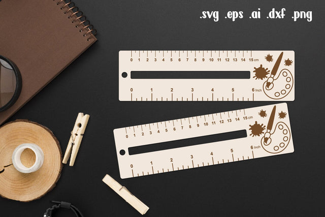 School Wooden Liner Readers Guide Ruler SVG zafrans studio 