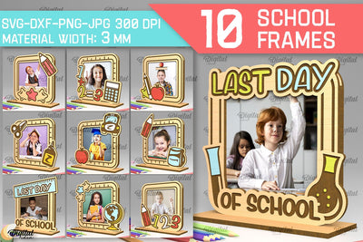 School Wooden Photo Frames Laser Cut Bundle. School Frames SVG SVG Evgenyia Guschina 