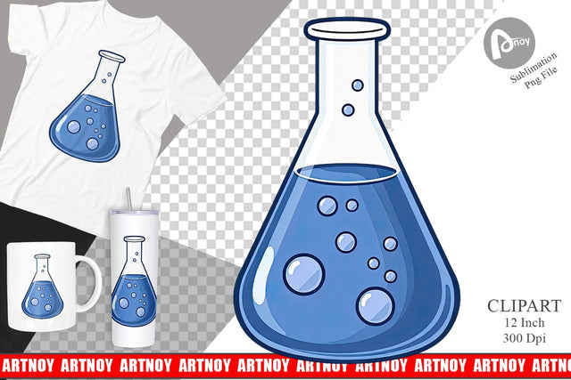 Science Beaker Clipart Sublimation artnoy 