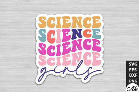 Science girls Stickers Design SVG akazaddesign 
