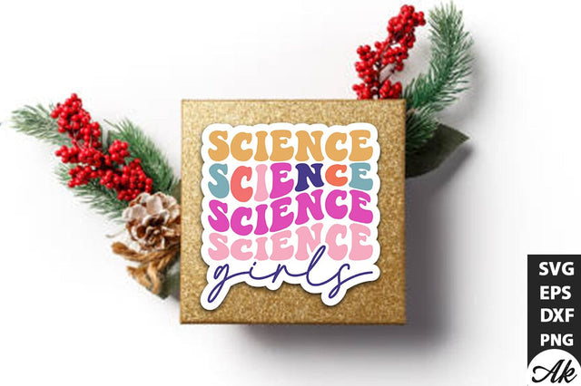 Science girls Stickers Design SVG akazaddesign 