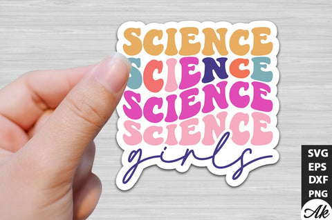 Science girls Stickers Design SVG akazaddesign 