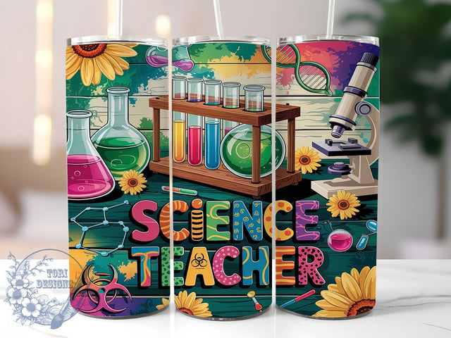 Science Teacher STEM Back To School Tumbler, Back To School Wrap, Teacher Sublimation PNG, 20oz Tumbler Design, STEM Teacher Gift, Chemistry Classroom Cup, School Teacher Wrap Sublimation ToriDesigns 