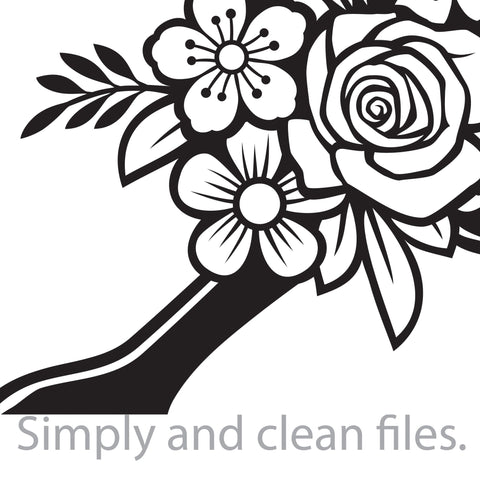 Scissors with Flowers SVG TribaliumArtSF 