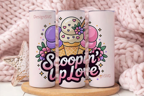 Scoopin' Up Love Tumbler Wrap Sublimation DesignSVG 