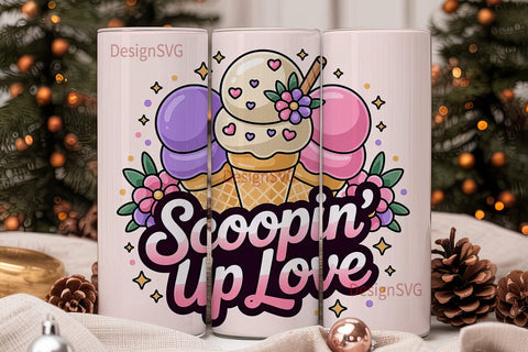Scoopin' Up Love Tumbler Wrap Sublimation DesignSVG 