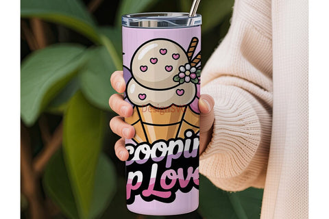 Scoopin' Up Love Tumbler Wrap Sublimation DesignSVG 
