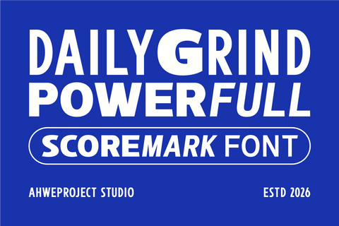 Scoremark Font ahweproject 