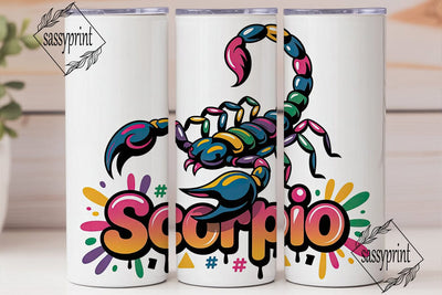 Scorpio Zodiac 20oz Tumbler Design Sublimation sassyprint 