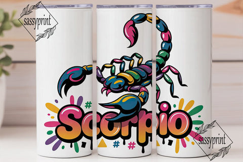 Scorpio Zodiac 20oz Tumbler Design Sublimation sassyprint 