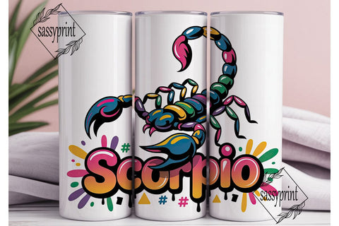 Scorpio Zodiac 20oz Tumbler Design Sublimation sassyprint 