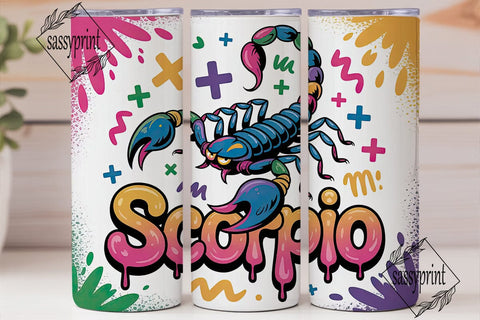 Scorpio Zodiac 20oz Tumbler Design Sublimation sassyprint 