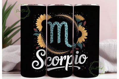 Scorpio Zodiac 20oz Tumbler Wrap Sublimation PixelChick 