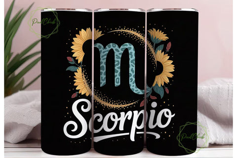 Scorpio Zodiac 20oz Tumbler Wrap Sublimation PixelChick 