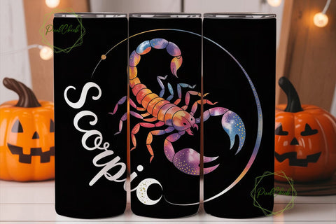 Scorpio Zodiac 20oz Tumbler Wrap Sublimation PixelChick 
