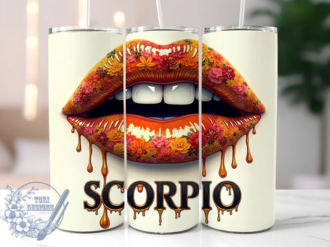 Scorpio Zodiac Horoscope Tumbler, 20oz Sublimation Wrap, Astrology Gifts, Scorpio Sign Cup, Celestial Drinkware, Personalized Zodiac Tumbler Sublimation ToriDesigns 