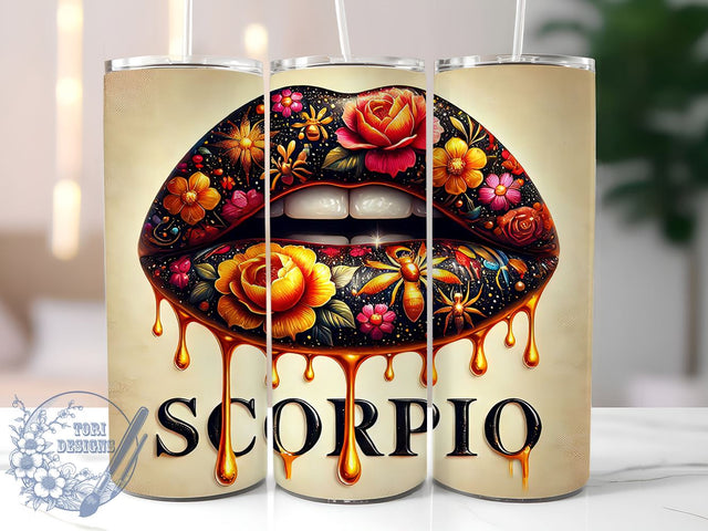 Scorpio Zodiac Horoscope Tumbler, 20oz Sublimation Wrap, Astrology Gifts, Scorpio Sign Cup, Celestial Drinkware, Personalized Zodiac Tumbler Sublimation ToriDesigns 
