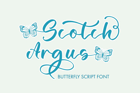Scotch Argus Butterfly Script Font Font Freeling Design House 