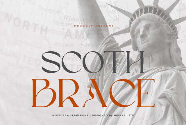 Scoth Brace Modern Serif Font Font Heinzel Studio 