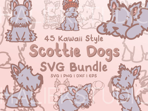 Scottie Dog SVG Design Set SVG HalieKStudio 