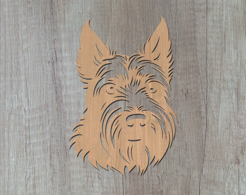 Scottish Terrier Laser SVG Cut File, Scottish Terrier Glowforge File, Scottish Terrier DXF, Scottish Terrier Wall Art SVG SVG HappyDesignStudio 