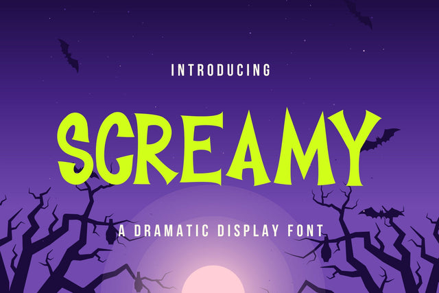 Screamy - Spooky Halloween Font Font StringLabs 