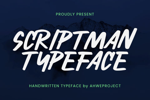 Scriptman Font ahweproject 