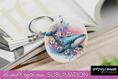 Sea Animals Keychain - Summer Keychain Sublimation Design Sublimation OrangeBrushStudio 