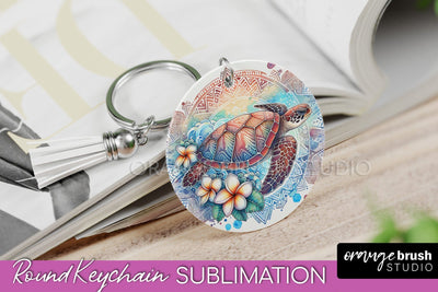 Sea Animals Keychain - Summer Keychain Sublimation Design Sublimation OrangeBrushStudio 