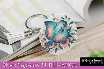 Sea Animals Keychain - Summer Keychain Sublimation Design Sublimation OrangeBrushStudio 
