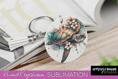 Sea Animals Keychain - Summer Keychain Sublimation Design Sublimation OrangeBrushStudio 