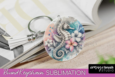 Sea Animals Keychain - Summer Keychain Sublimation Design Sublimation OrangeBrushStudio 