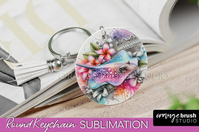 Sea Animals Keychain - Summer Keychain Sublimation Design Sublimation OrangeBrushStudio 