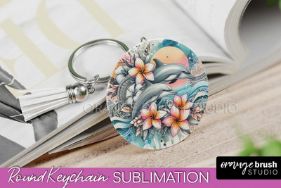 Sea Animals Keychain - Summer Keychain Sublimation Design Sublimation OrangeBrushStudio 