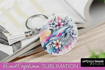 Sea Animals Keychain - Summer Keychain Sublimation Design Sublimation OrangeBrushStudio 