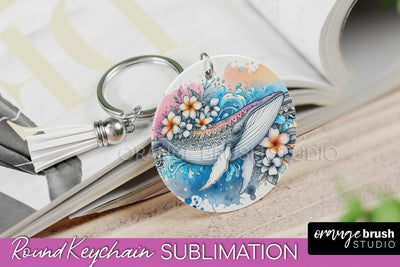 Sea Animals Keychain - Summer Keychain Sublimation Design Sublimation OrangeBrushStudio 