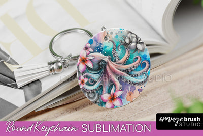 Sea Animals Keychain - Summer Keychain Sublimation Design Sublimation OrangeBrushStudio 
