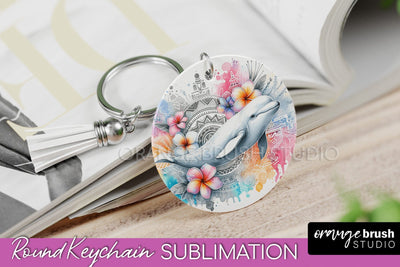 Sea Animals Keychain - Summer Keychain Sublimation Design Sublimation OrangeBrushStudio 