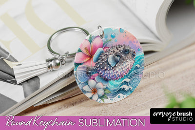 Sea Animals Keychain - Summer Keychain Sublimation Design Sublimation OrangeBrushStudio 