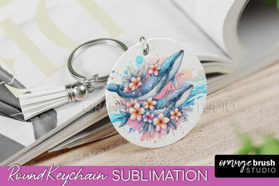 Sea Animals Keychain - Summer Keychain Sublimation Design Sublimation OrangeBrushStudio 