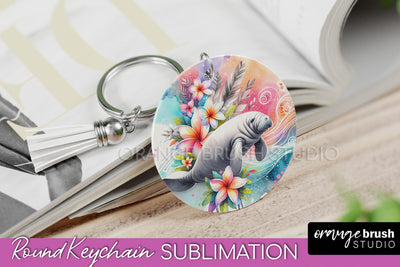 Sea Animals Keychain - Summer Keychain Sublimation Design Sublimation OrangeBrushStudio 