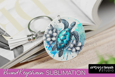 Sea Animals Keychain - Summer Keychain Sublimation Design Sublimation OrangeBrushStudio 