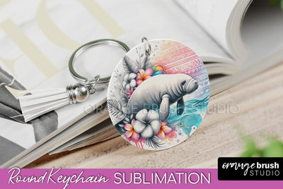 Sea Animals Keychain - Summer Keychain Sublimation Design Sublimation OrangeBrushStudio 