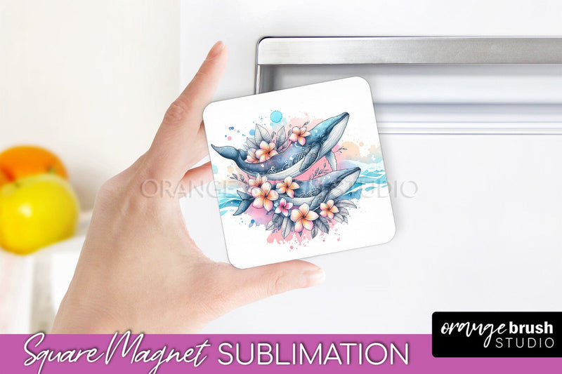 Sea Animals Magnet Sublimation - Beach Magnet for Fridge Sublimation OrangeBrushStudio 