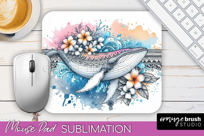 Sea Animals Mouse Pad PNG - Beach Sublimation Mouse Pad Sublimation OrangeBrushStudio 