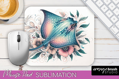 Sea Animals Mouse Pad PNG - Beach Sublimation Mouse Pad Sublimation OrangeBrushStudio 