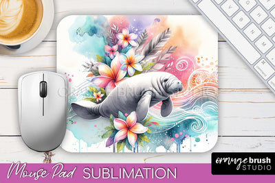 Sea Animals Mouse Pad PNG - Beach Sublimation Mouse Pad Sublimation OrangeBrushStudio 