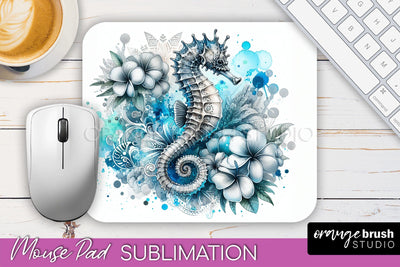 Sea Animals Mouse Pad PNG - Beach Sublimation Mouse Pad Sublimation OrangeBrushStudio 